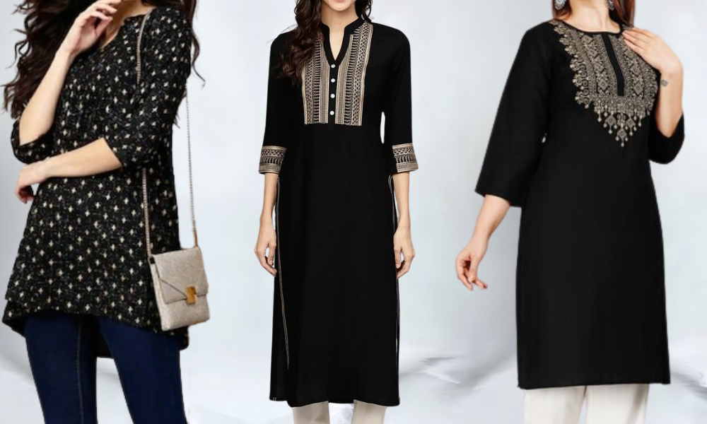 black kurta for women