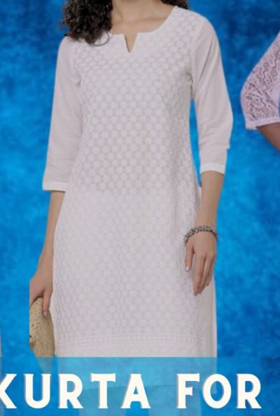 white kurta for women